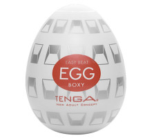 Мастурбатор-яйце Tenga Egg Boxy з геометричним рельєфом