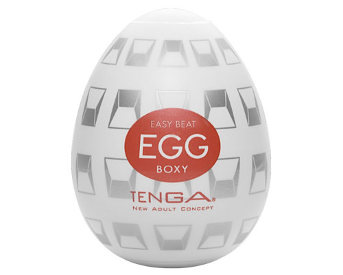 Мастурбатор-яйце Tenga Egg Boxy з геометричним рельєфом