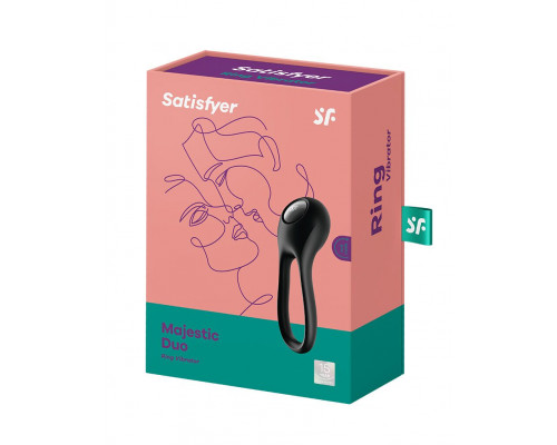 Эрекционное кольцо с вибрацией Satisfyer Majestic Duo для члена и мошонки