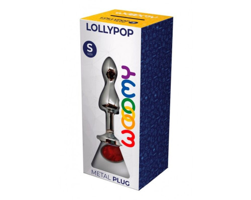 Анальна пробка Wooomy Lollypop Double Ball Metal Plug Red S