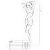 Бодистокинг Passion BS038 white, комбинезон, имитация чулок и пояса