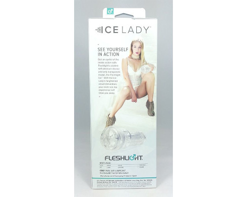 Мастурбатор вагина Fleshlight Ice Lady Crystal, напівпрозорий матеріал і корпус