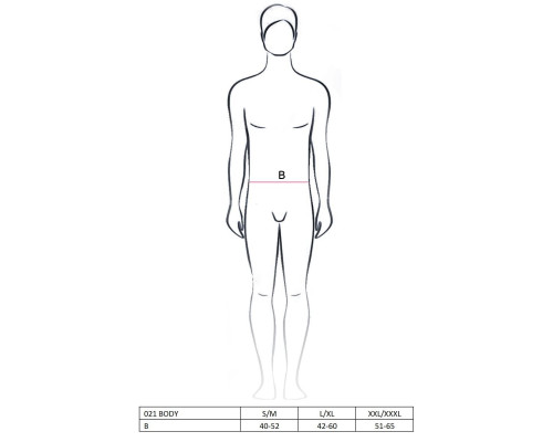 Чоловічий еротичний костюм офіціанта Passion 021 BODY S/M: дуже відвертий боді
