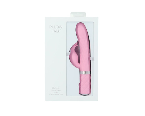 Розкішний вібратор Pillow Talk Lively Pink з кристалом Сваровські для точки G, подарункова упаковка