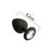 Анальна пробка з кристалом MAI Attraction Toys №48 Black, довжина 8,2см, діаметр 3,5 см