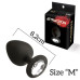 Анальна пробка з кристалом MAI Attraction Toys №48 Black, довжина 8,2см, діаметр 3,5 см