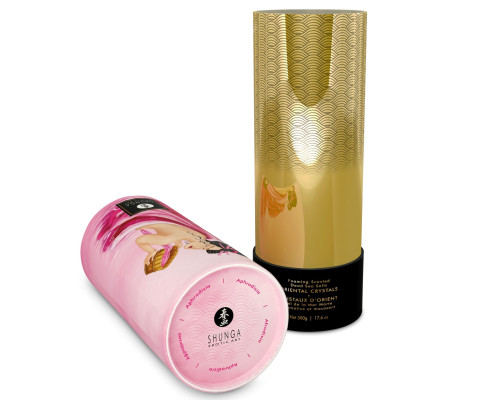 Пінлива сіль для ванни Shunga Dead Sea salt Oriental Crystals — Rose Petal (500 г), сіль Мертвого моря