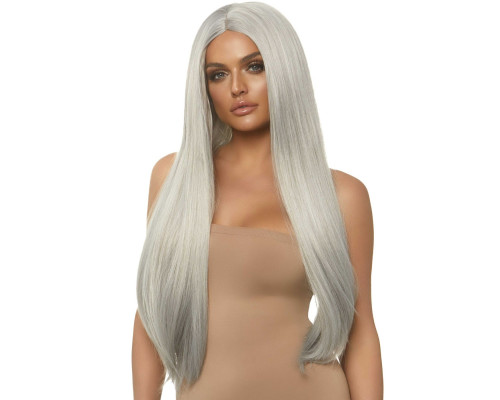 Leg Avenue Long straight center part wig Grey