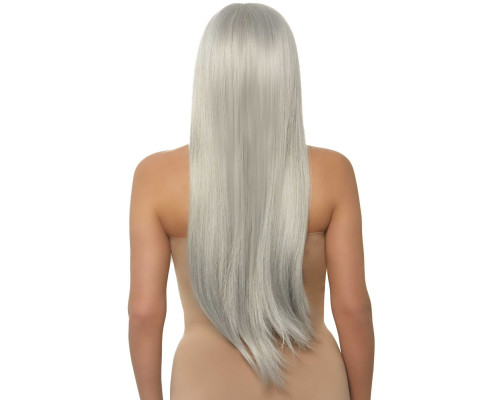 Leg Avenue Long straight center part wig Grey