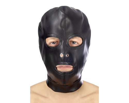 Капюшон для БДСМ з відкритими очима і ротом Fetish Tentation Open mouth and eyes BDSM hood