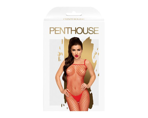 Бодистокинг в крупную сетку Penthouse - Body Search Red S/L