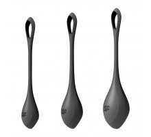 Набір йоні намистин Satisfyer Yoni Power 2 Black, диаметр 2-2,5-3см, вес 22-44-73гр