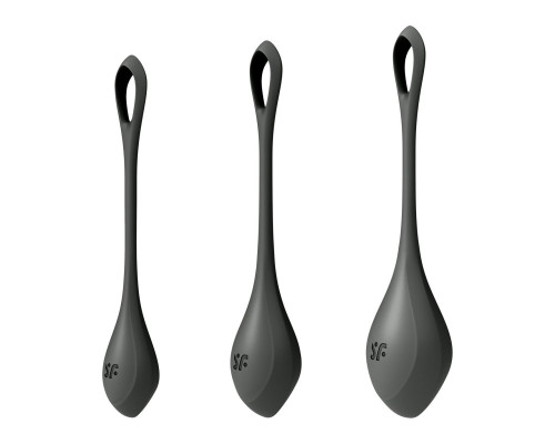 Набір йоні намистин Satisfyer Yoni Power 2 Black, диаметр 2-2,5-3см, вес 22-44-73гр