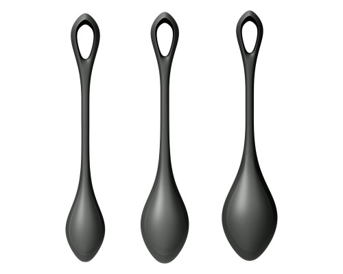 Набір йоні намистин Satisfyer Yoni Power 2 Black, диаметр 2-2,5-3см, вес 22-44-73гр