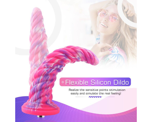 Фантазійний фалоімітатор 10.12″ для секс-машин Hismith Silicone Dildo rose Monster Series