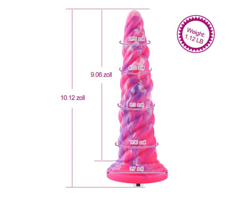 Фантазійний фалоімітатор 10.12″ для секс-машин Hismith Silicone Dildo rose Monster Series