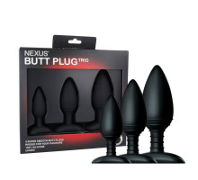 Набір анальних пробок Nexus Butt Plug Trio, макс. діаметр 3 см - 4 см - 5 см