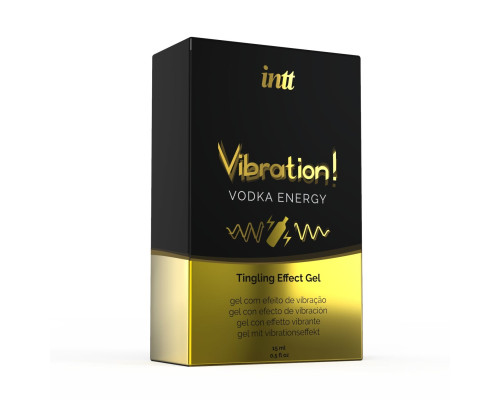 Рідкий вібратор Intt Vibration Vodka (15 мл) EXTRA GREEN, дуже смачний, діє до 30 хвилин