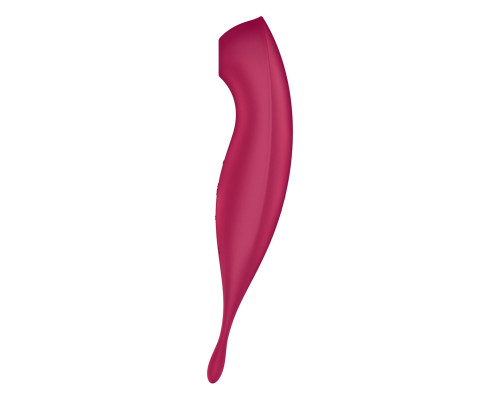 Смарт-вібратор для клітора з вакуумною стимуляцією Satisfyer Twirling Pro+ dark red