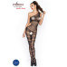 Бодистокинг Passion BS041 black, комбинезон, лямочка на одно плечо