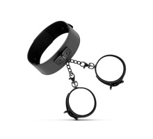Наручники с повідцем Bedroom Fantasies Collar & Wrist - Black