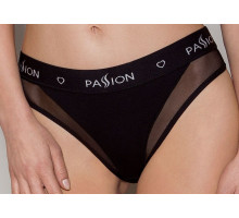 Трусики з прозорою вставкою Passion PS002 PANTIES black, size S