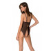 Боді з ажурним декором та відкритим кроком Ursula Body black L/XL — Passion
