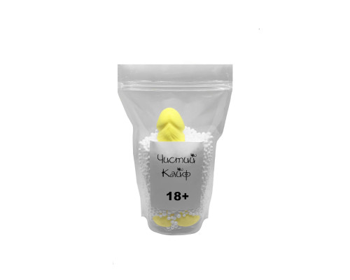 Крафтове мило-член із присоскою Чистий Кайф Yellow size L, натуральне