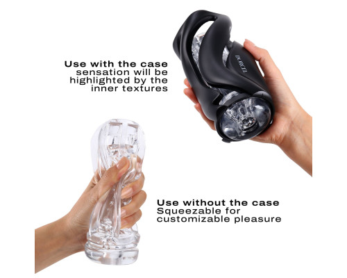 Мастурбатор Dorcel DEEP BLOW BLACK, подвійне використання