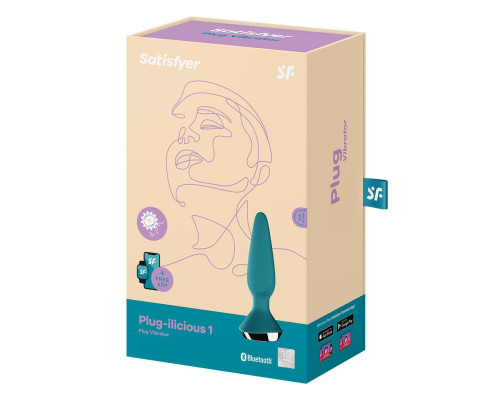 Анальна смарт-вібропробка Satisfyer Plug-ilicious 1 Petrol