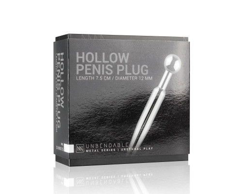 Порожнинний уретральний стимулятор Sinner Gear Unbendable – Hollow Penis Plug, довжина 7,5см, діамет