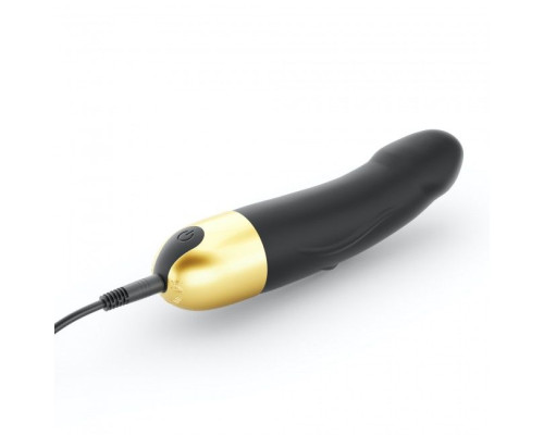 Вібратор Dorcel Real Vibration S Gold 2.0, діаметр 3,7см, перезаряджається, для точки G, водостійкий