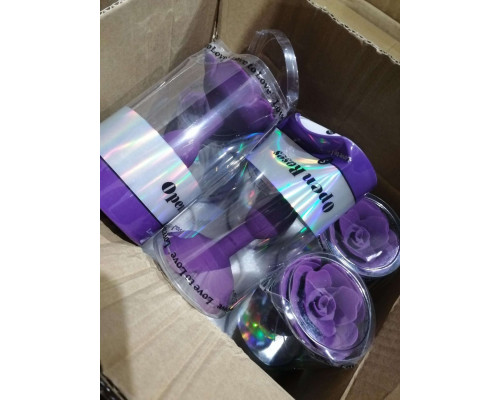 Силіконова анальна пробка Love To Love OPEN ROSES S SIZE - PURPLE RAIN (м'ята упаковка)