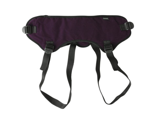Трусы для страпона Sportsheets - Lush Strap On Purple, широкий бархатистый пояс, очень комфортные