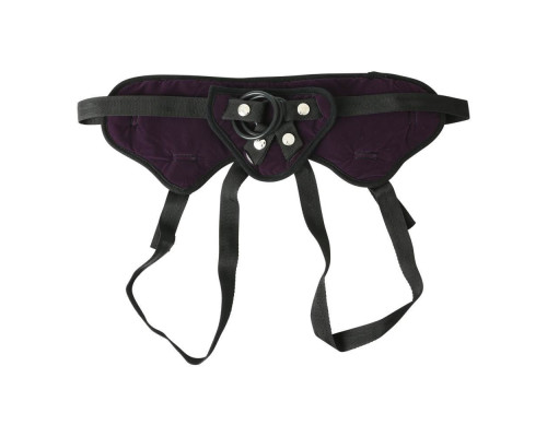 Трусы для страпона Sportsheets - Lush Strap On Purple, широкий бархатистый пояс, очень комфортные