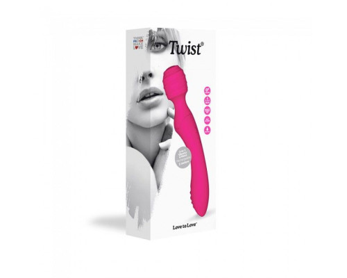 Вібромасажер 2-в-1 Love To Love TWIST Rose, 2 мотори, стимулюючий рельєф, водостійкий