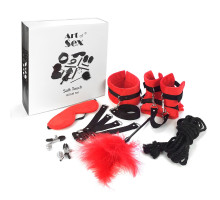 Набір БДСМ Art of Sex - Soft Touch BDSM Set, 9 предметів, Червоний