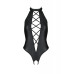 Боді з еко-шкіри з імітацією шнурівки та відкритим доступом Nancy Body black 4XL/5XL - Passion