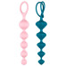 Набор анальных бус Satisfyer Beads Colored, силикон , макс. диаметр 3,3см и 3,5см