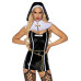 Leg Avenue Vinyl Sinful Sister L Black