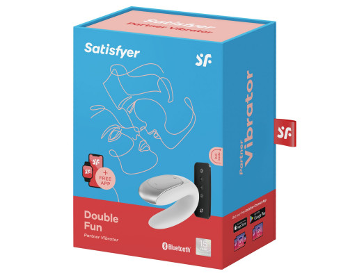 Смарт-вібратор для пар Satisfyer Double Fun (White) з пультом д/к