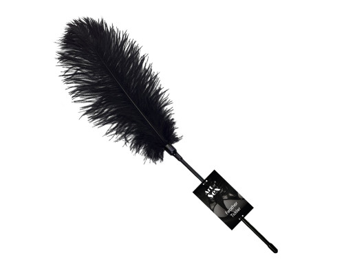 Лоскітка зі страусиним пером Піка Art of Sex - Feather Tickler, колір Чорний
