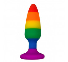 Анальна пробка Wooomy Hiperloo Silicone Rainbow Plug L
