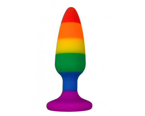 Анальна пробка Wooomy Hiperloo Silicone Rainbow Plug L