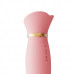 Вібратор-кролик з підігрівом і вакуумною стимуляцією ZALO ROSE RABBIT Strawberry Pink