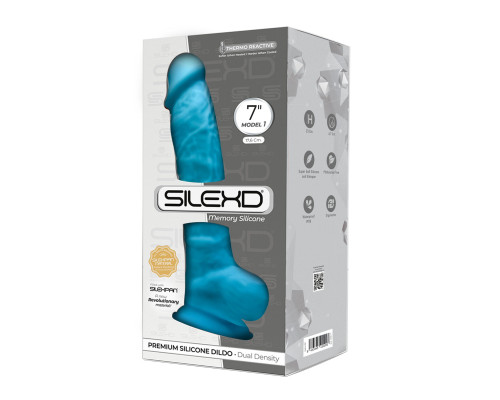 Блакитний фалоімітатор Silexd Johnny Blue 17,5 см