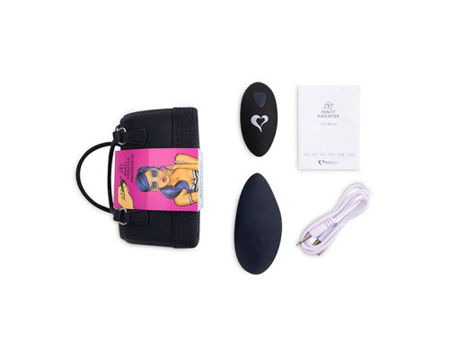 Вібратор в трусики FeelzToys Panty Vibrator Black з пультом дистанційного керування, 6 режимів 