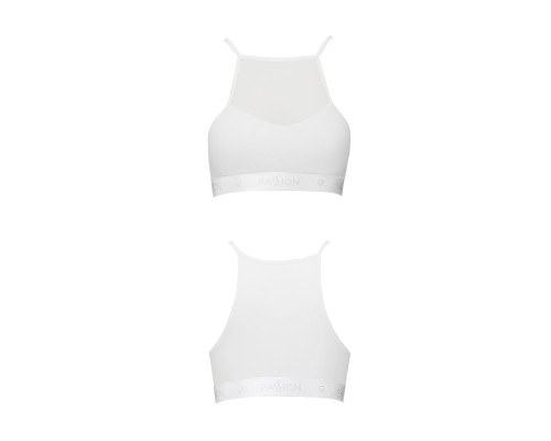 Спортивний топ з прозорою вставкою Passion PS006 TOP white, size L