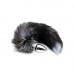 Металева анальна пробка Лисячий хвіст Alive Black And White Fox Tail L (м'ята упаковка)
