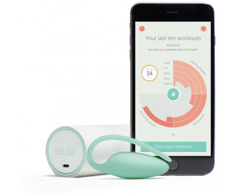 Преміум тренажер Кегеля Elvie Exercise Tracker, індукційна зарядка, PRO-додаток, без вібрації, Салатовий